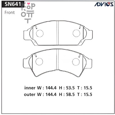 PF-1259 / AN355K / D2102 / SN641 ADVICS - Тормозные колодки