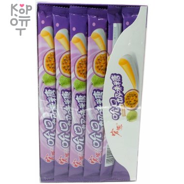 Жевательная конфета тянучка GuangDong Foods Yogurt Помадка со вкусом Маракуйи и груши — Корейские товары для всей семьи(КорОпт)