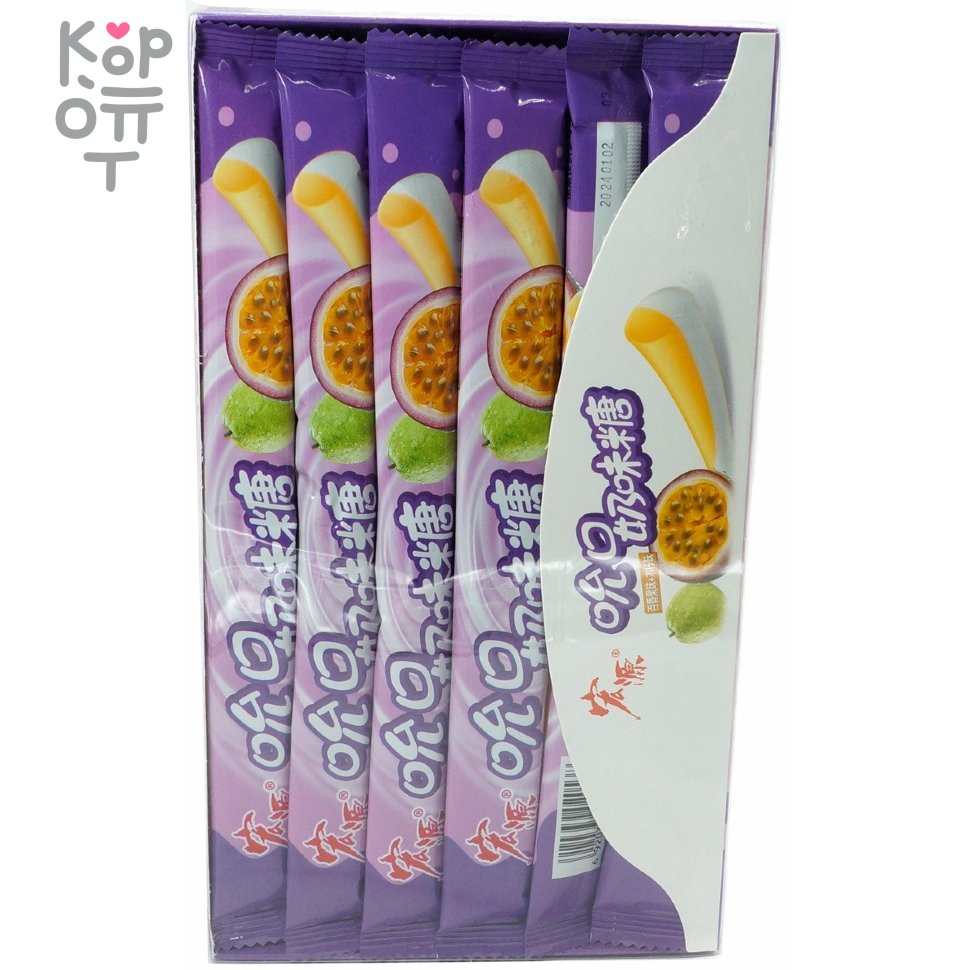 Жевательная конфета тянучка GuangDong Foods Yogurt Помадка со вкусом Маракуйи и груши, купить с доставкой на дом фото 1 — Корейские товары для всей семьи(КорОпт)