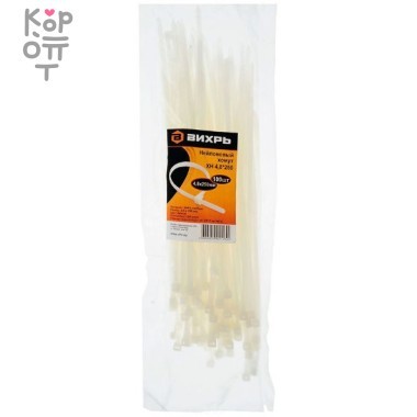 Хомут нейлоновый ВИХРЬ 4,8*250 Б &mdash; Корейские товары для всей семьи(КорОпт)