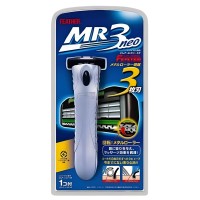 Feather F-System MR3 Neo - Мужской бритвенный станок с тройным лезвием с хромированной ручкой (1 кассета).