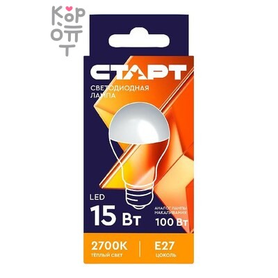 LED — Лампа СТАРТ GLSE E27 15W 30WS теплый