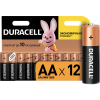 Батарейки КОМПЛЕКТ 12 шт., DURACELL Basic, AA (LR06, 15А), алкалиновые, пальчиковые, блистер, купить с доставкой на дом фото 1 — Корейские товары для всей семьи(КорОпт)