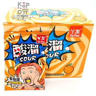 Кислая и освежающая карамель Ya You Sour Candy - со вкусом Апельсина
