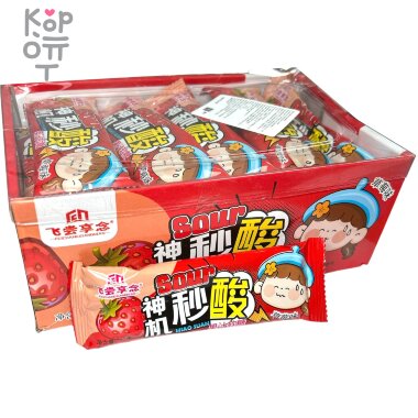 Жевательные конфеты Miao Suan Sour Candy Кислятина со вкусом Клубники &mdash; Корейские товары для всей семьи(КорОпт)