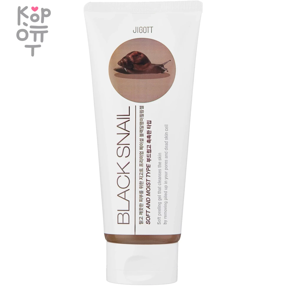 Jigott Black Snail Facial  Peeling Gel - Пилинг-гель для лица с экстрактом улитки 180 мл., купить с доставкой на дом фото 1 &mdash; Корейские товары для всей семьи(КорОпт)