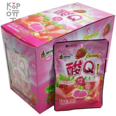 Конфеты кислые DUSHIKE Q Candy со вкусом Клубники — Корейские товары для всей семьи(КорОпт)