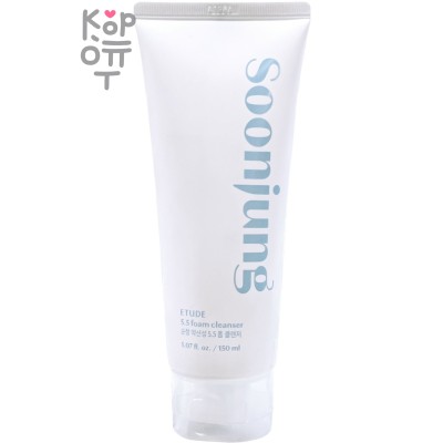 Etude House Soon Jung 5.5 Foam Cleanser - Пенка для умывания с нейтральным PH 150мл.