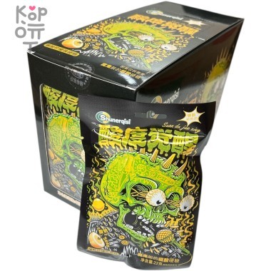 Кислая леденцовая карамель Shuner Candy - Жутко кислые конфеты Взрывной череп, со вкусом Лимона — Корейские товары для всей семьи(КорОпт)