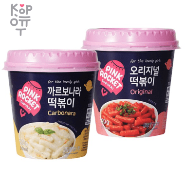 Pink Rocket topokki - Рисовые клецки (Розовая ракета топокки) 140гр. — Корейские товары для всей семьи(КорОпт)