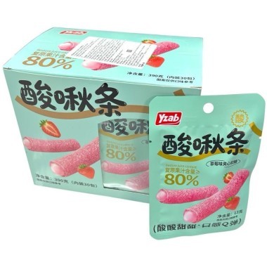 Кислая жевательная конфета Yzab Sour Candy - Сэндвич с соком и вкусом Клубники &mdash; Корейские товары для всей семьи(КорОпт)