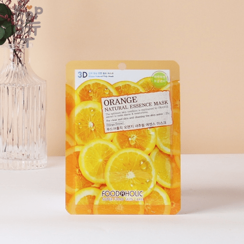 FOODAHOLIC 3D Orange Natural Essence Mask - Тканевая 3D маска с натуральным экстрактом апельсина 23гр.