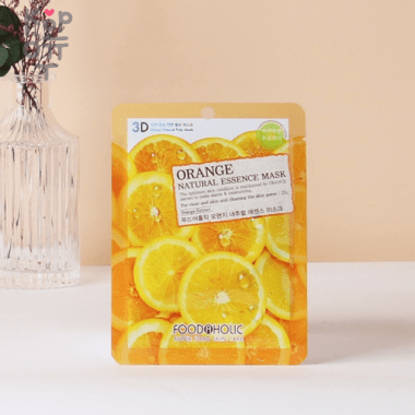 FOODAHOLIC 3D Orange Natural Essence Mask - Тканевая 3D маска с натуральным экстрактом апельсина 23гр. &mdash; Корейские товары для всей семьи(КорОпт)