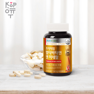 Nutri D-Day Premium Multivitamin &amp; Mineral chewable - Комплекс мультивитамины и минералы, 1200мг*90табл. — Корейские товары для всей семьи(КорОпт)