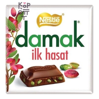 Nestle — Damak İlk Hasat — Молочный шоколад с цельными фисташками, 60 г