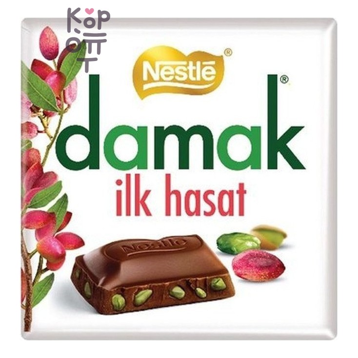 Nestle — Damak İlk Hasat — Молочный шоколад с цельными фисташками, 60 г
