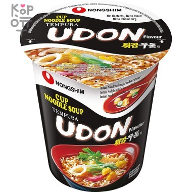 Лапша сублимированная NONGSHIM Tempura Udon Flavor - Темпура Удон, 62гр. — Корейские товары для всей семьи(КорОпт)