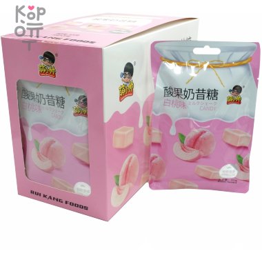 Мягкая конфета MengXiao Yogurt Candy - Йогуртовая Помадка со вкусом Персика — Корейские товары для всей семьи(КорОпт)