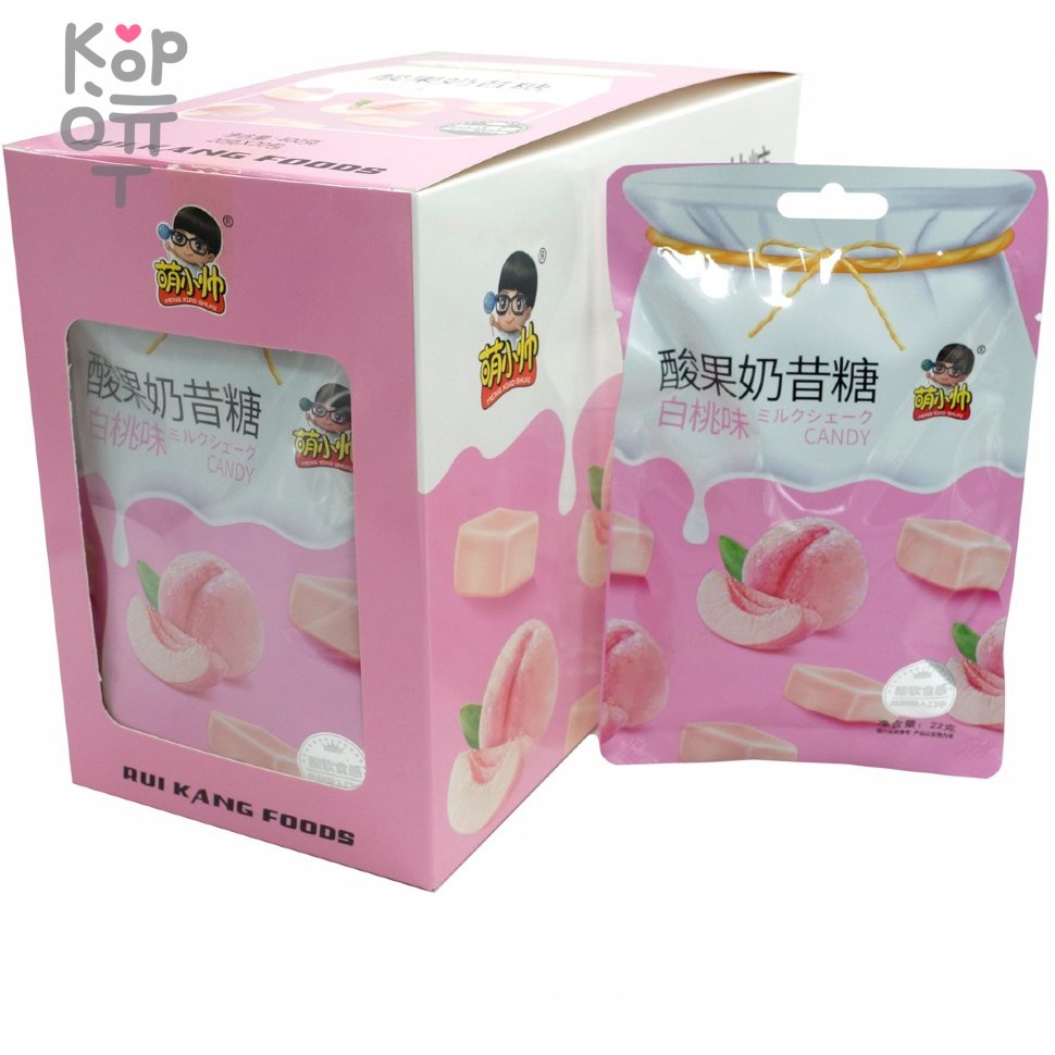 Мягкая конфета MengXiao Yogurt Candy - Йогуртовая Помадка со вкусом Персика, купить с доставкой на дом фото 1 — Корейские товары для всей семьи(КорОпт)