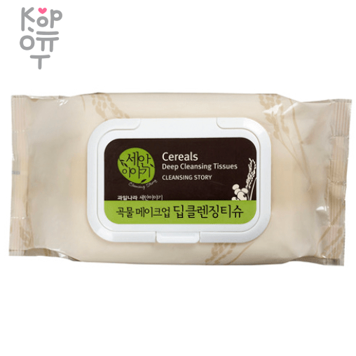 Welcos Deep Cleansing Tissues - Очищающие салфетки для лица с экстрактом Хлопьев 100шт., купить с доставкой на дом фото 1 — Корейские товары для всей семьи(КорОпт)