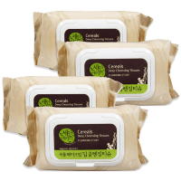 Welcos Deep Cleansing Tissues - Очищающие салфетки для лица с экстрактом Хлопьев 100шт.