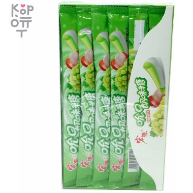 Жевательная конфета тянучка GuangDong Foods Yogurt Помадка со вкусом зеленого Винограда и Личи — Корейские товары для всей семьи(КорОпт)