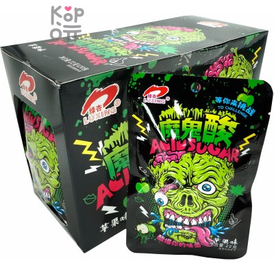 Кислая освежающая карамель Luxing To Challenge Acid Sugar Sour Candy - Крутая кислота со вкусом ледяного Яблока