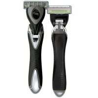 Feather F-System Samrai Edge - Мужской бритвенный станок с тройным лезвием (2 сменые кассеты).