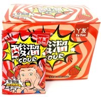 Кислая и освежающая карамель Ya You Sour Candy - со вкусом Клубники