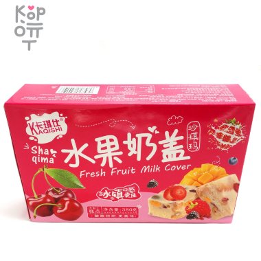 Печенье Kaqushi Shaqima из хлопьев со свежими фруктами и молоком, 380гр. &mdash; Корейские товары для всей семьи(КорОпт)