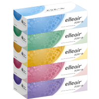 Daio Paper Elleair Facial Tissues  - Салфетки двухслойные 5уп.*180шт. в спайке