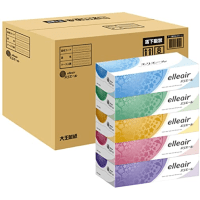 Daio Paper Elleair Facial Tissues  - Салфетки двухслойные 5уп.*180шт. в спайке