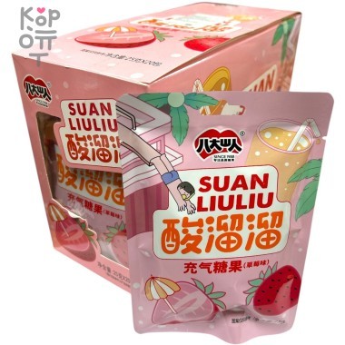 Карамель Suan Liuliu Candy со вкусом тропической Клубники &mdash; Корейские товары для всей семьи(КорОпт)