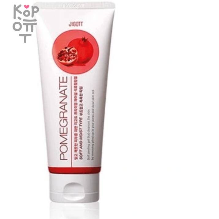 Jigott Facial Pomegranate Peeling Gel - Пилинг-гель для лица с экстрактом граната 180мл. Гель для лица Jigott Facial Pomegranate Peeling Gel — уходовое средство для регулярного использования. В КорОпт можно подобрать свежие приходы азиатской косметики с хорошим остаточным сроком годности и собрать заявку по средствам регулярного ухода.