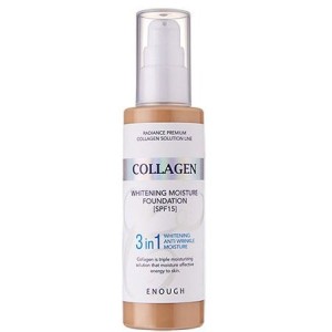 Enough Collagen Whitening Foundation 3 In 1 SPF15 - Тональный крем с коллагеном, 100мл.