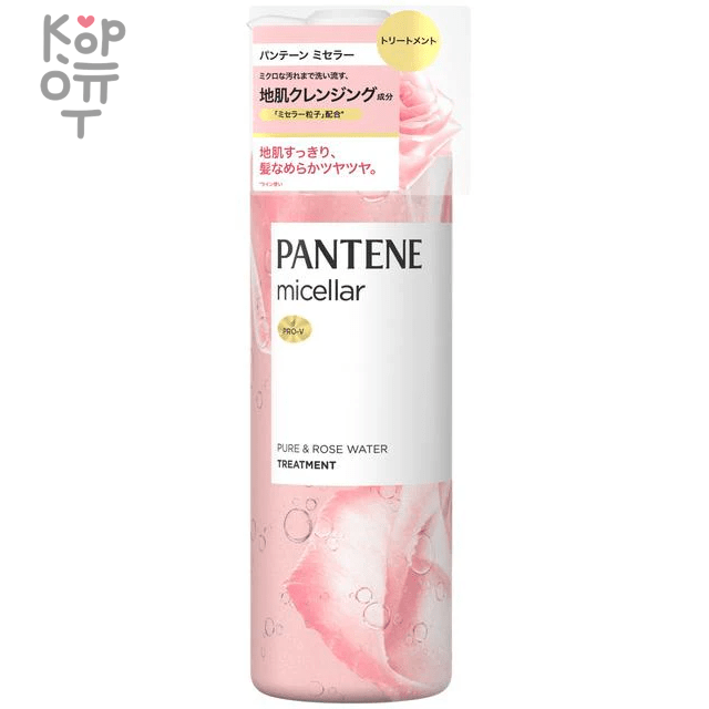 P & G PANTENE Micellar Pure & Rose Water Treatment - Кондиционер для волос с ароматом Роз 500мл., купить с доставкой на дом фото 1 — Корейские товары для всей семьи(КорОпт)