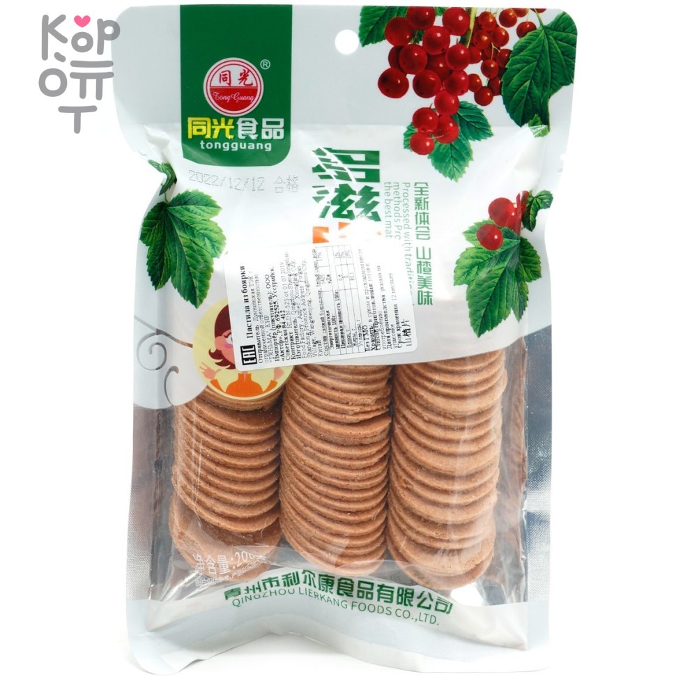 Пастила из боярышника Tongguang, 200гр., купить с доставкой на дом фото 1 — Корейские товары для всей семьи(КорОпт)