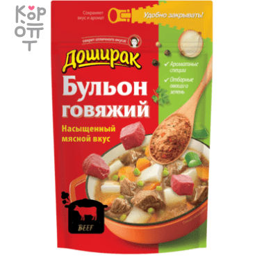 Доширак - Бульон быстрого приготовления со вкусом говядины 90гр.*48шт.  &mdash; Корейские товары для всей семьи(КорОпт)