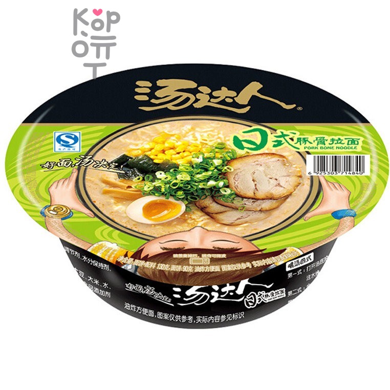 Лапша быстрого приготовления Uni-Tang Pork Bone Noodle, в стиле японского рамена Тонкоцу, 130гр.