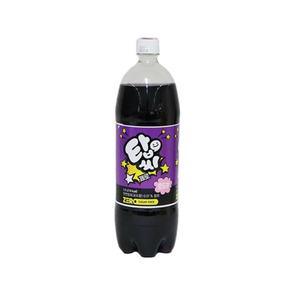 Ilhwa TopCi Zero Grape — Напиток газированный без сахара, вкус винограда, 1,5 л