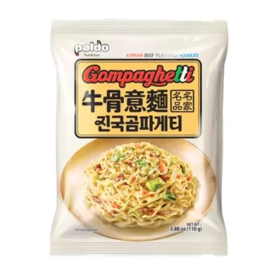Paldo — Gompaghetti — Лапша Гомпагетти со вкусом говядины, 110 г — коробка 16 шт