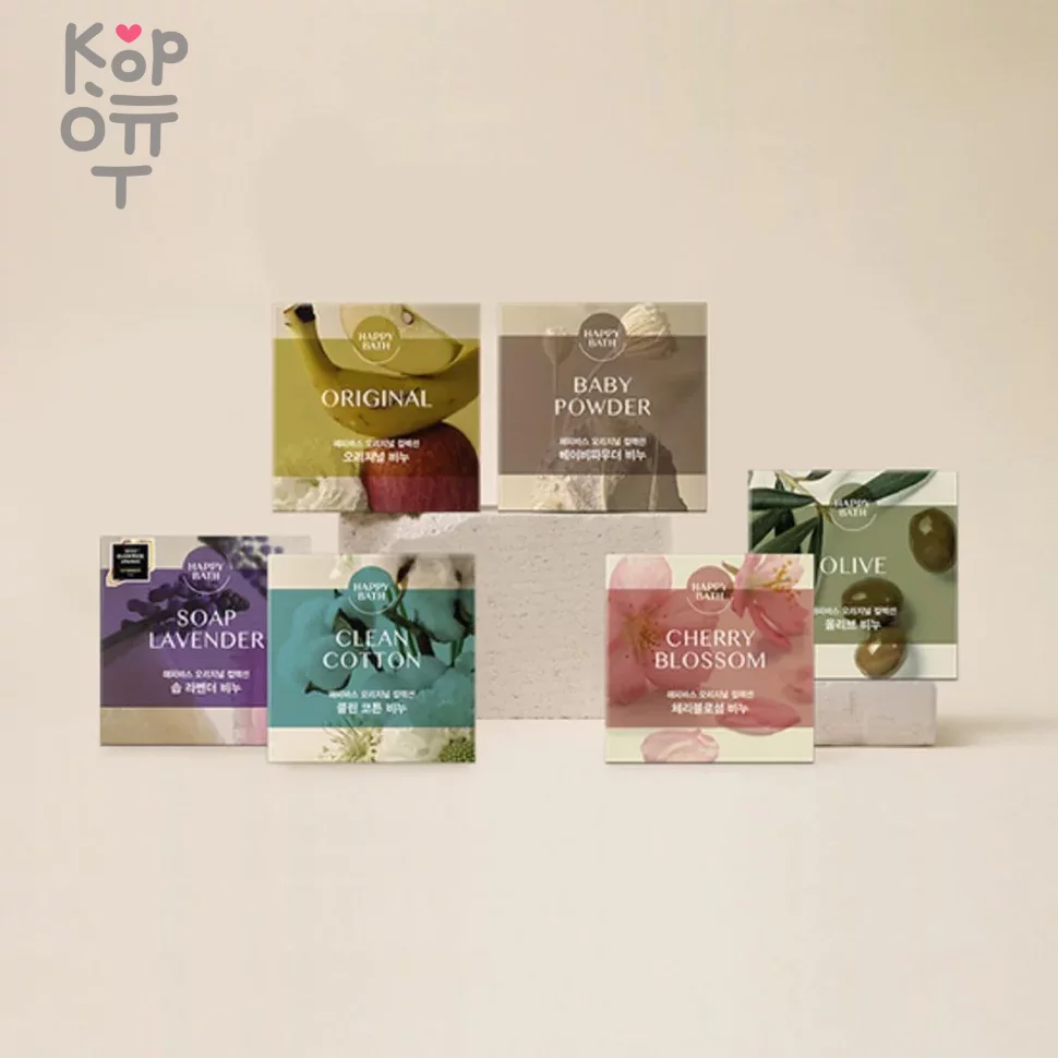 Happy Bath Original Collection Bar Soap - Туалетное мыло, 90гр., купить с доставкой на дом фото 1 — Корейские товары для всей семьи(КорОпт)