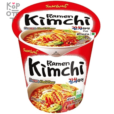Лапша сублимированная SamYang Kimchi Cup Ramen - со вкусом кимчи 70гр.*30шт. — Корейские товары для всей семьи(КорОпт)