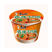 Лапша быстрого приготовления Kang Shi Fu Hot Beef Noodle, с острой говядиной, 112гр. 