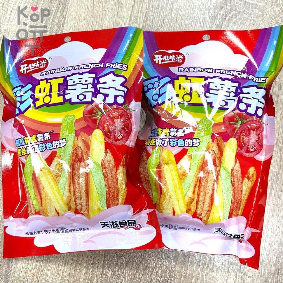 Чипсы Rainbow French Fries Радужный картофель фри, 36гр. по цене 40 руб. в  интернет магазине Корейские товары для всей семьи(КорОпт)