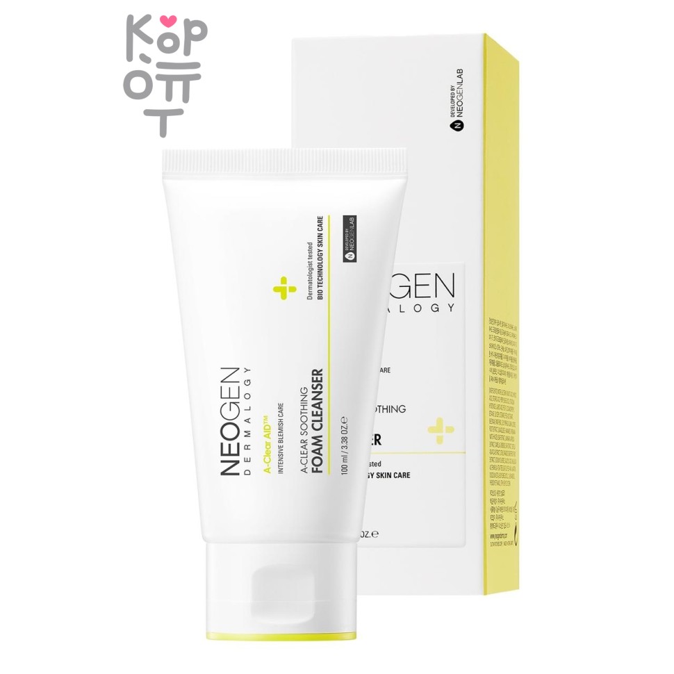 Neogen Dermalogy Dermatology A-Clear Aid Soothing Foam Cleanser - Успокаивающая пенка для умывания проблемной кожи лица 100 мл