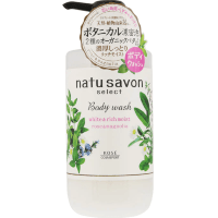 KOSE Natu Savon White and Reach Moist Body Wash -  Освежающее жидкое мыло для тела 500мл.