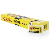 Feather Hi-Stainless - Сменные двухсторонние лезвия ( /1 блок), 10 шт