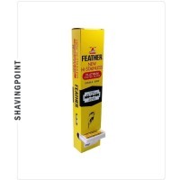 Feather Hi-Stainless - Сменные двухсторонние лезвия ( /1 блок), 10 шт