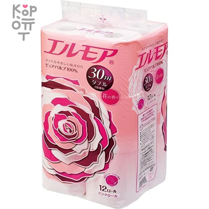 Kami Shodji ELLEMOI Ароматизированная двухслойная туалетная бумага 30м.* 12 рулонов., купить с доставкой на дом фото 1 — Корейские товары для всей семьи(КорОпт) Kami Shodji ELLEMOI Ароматизированная двухслойная туалетная бумага 30м.* 12 рулонов., купить с доставкой на дом фото 1 — Корейские товары для всей семьи(КорОпт)